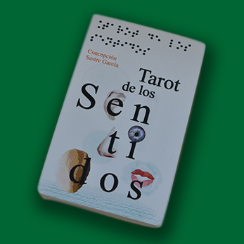 Baraja de tarot de El Tarot de los Sentidos. Posiblemente la primera baraja de cartas de tarot con altorelieve y braille